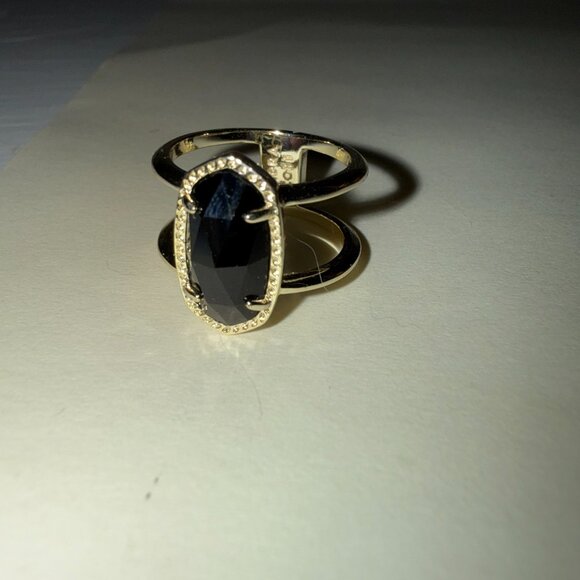 Kendra Scott Double Band Black Ring Size 6 - Picture 9 of 13